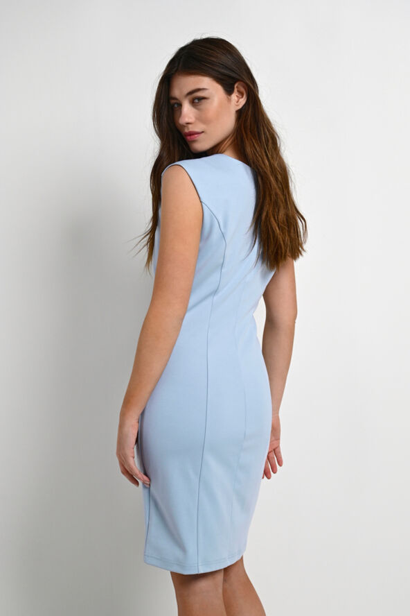 Kaffe India Round-Neck Dress Cashmere blue