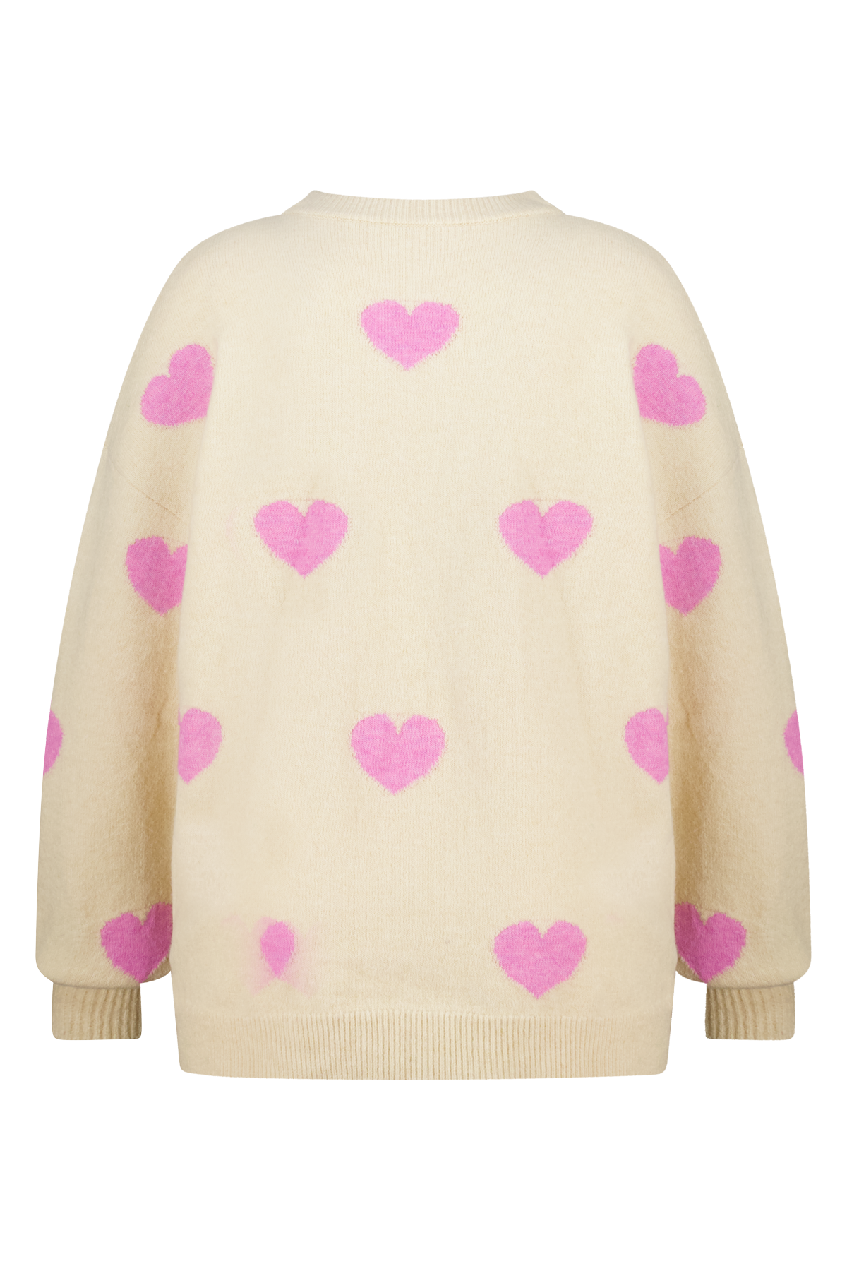 Gebreide trui met hartjespatroon Multi Pink