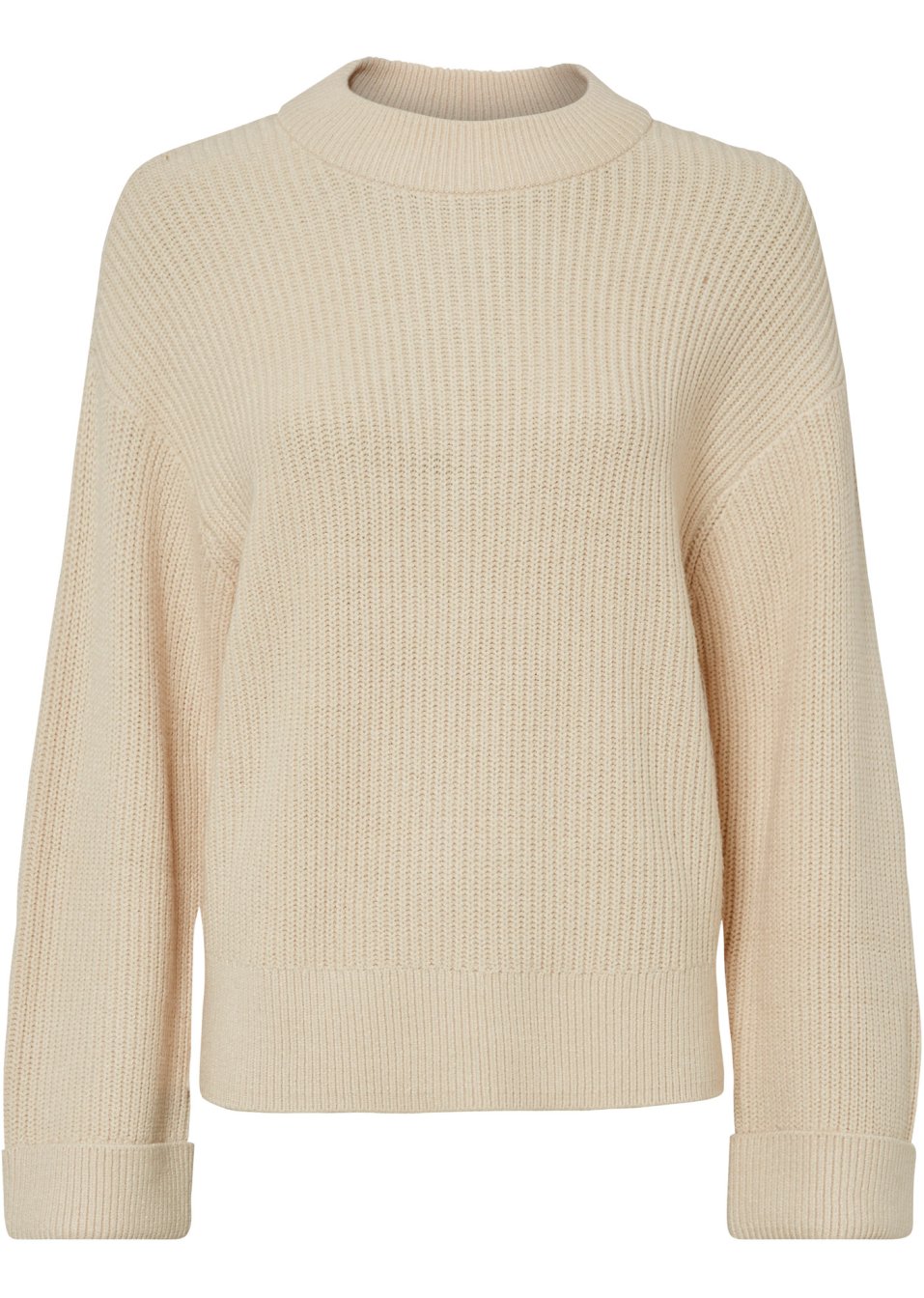 Pull côtelé à manches amples