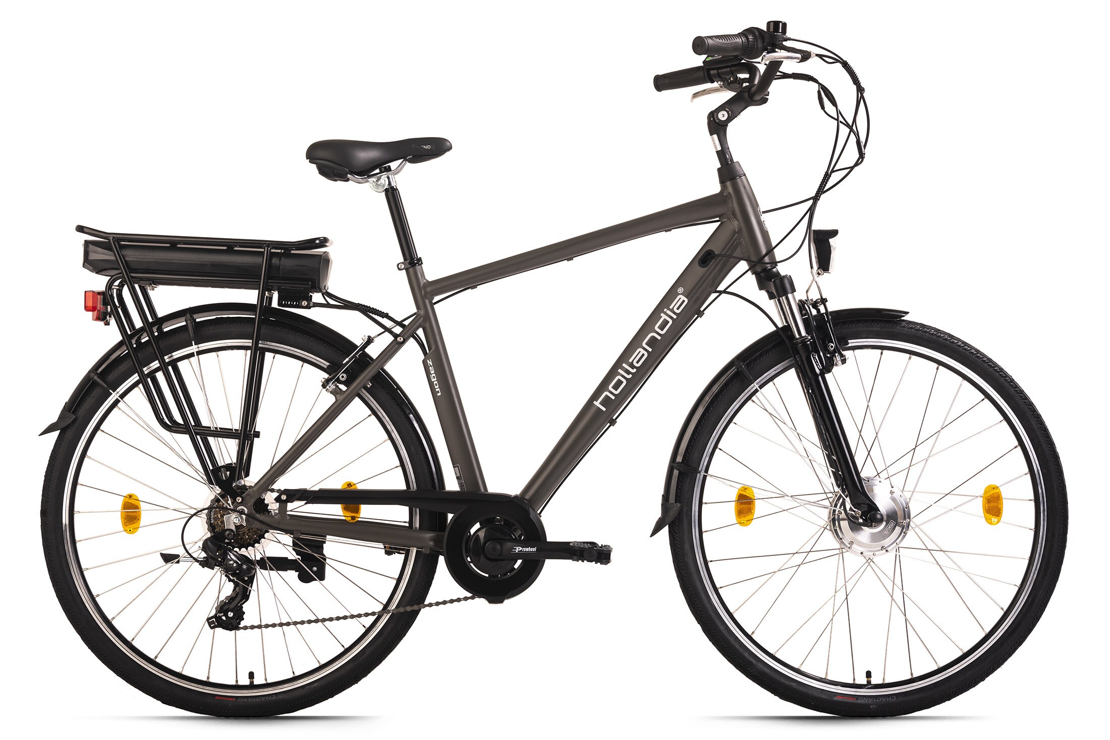 Hollandia E-Citybike Herren 28'' Hollandia Zagon Grau 6 Gänge