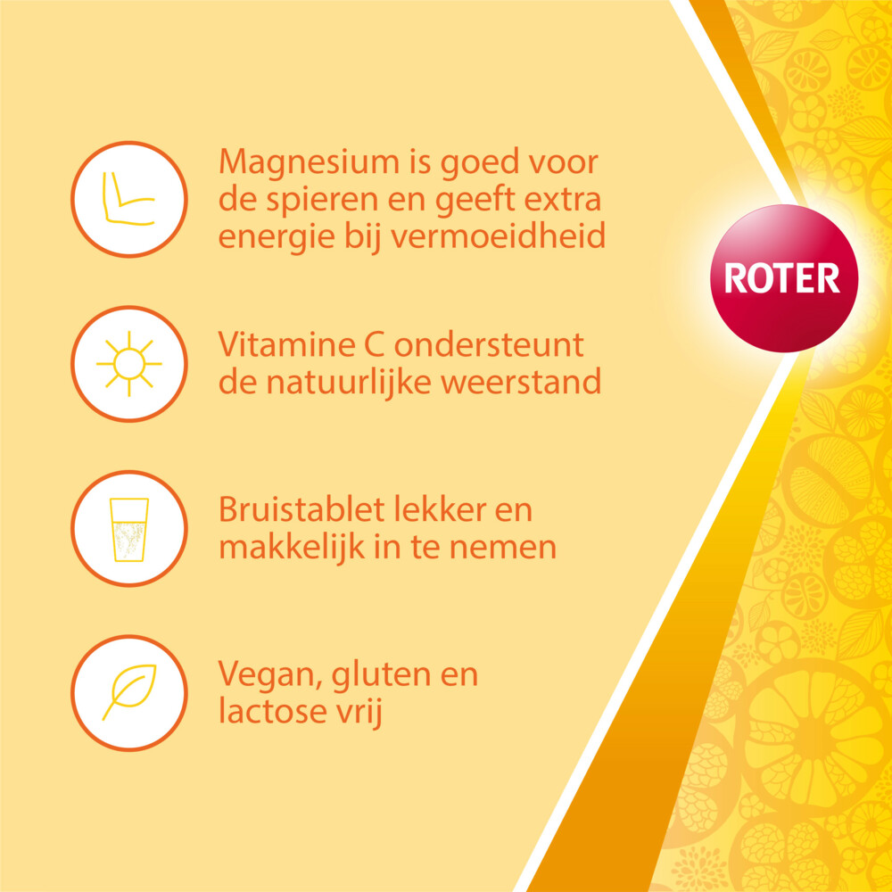 Roter Magnesiumcitraat Bruis met Vitamine C 2 x 12 bruistabletten