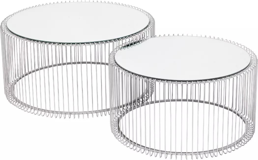 Couchtisch Wire Silber 80898 2er Set