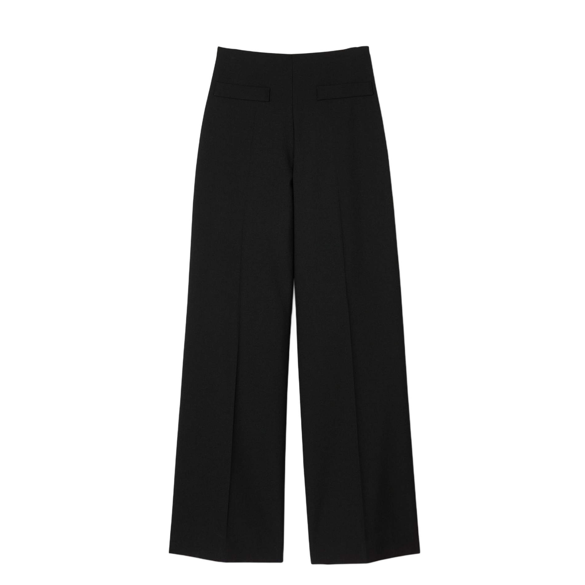 Pantalon de costume large en laine mélangée | Noir