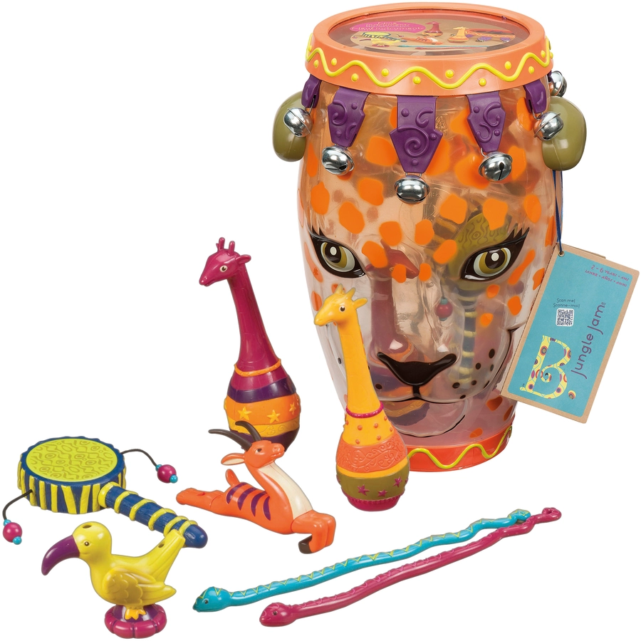 B.TOYS B. Leoparden-Conga mit Musikintrumenten 1