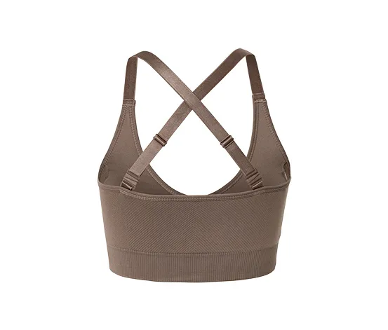 Seamless-Sportbustier, braun