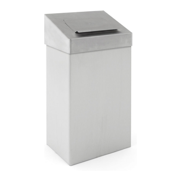 Afvalbak 18ltr met hygi\u00ebnische top mat rvs