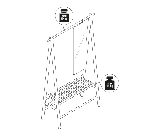 Garderobe mit Spiegel