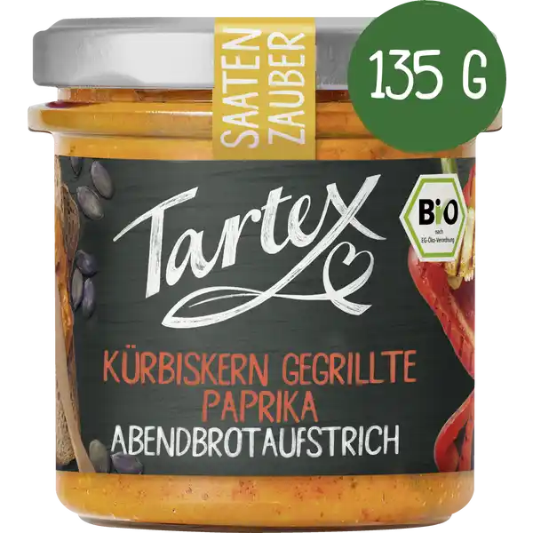 Bio Kürbiskerne gegrillte Paprika Abendbrotaufstrich
