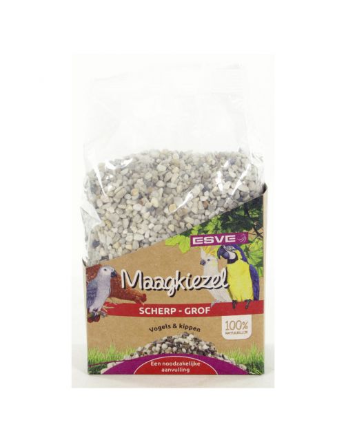 Esve Maki Maagkiezel Grof - Vogelsupplement - 1 kg Grof