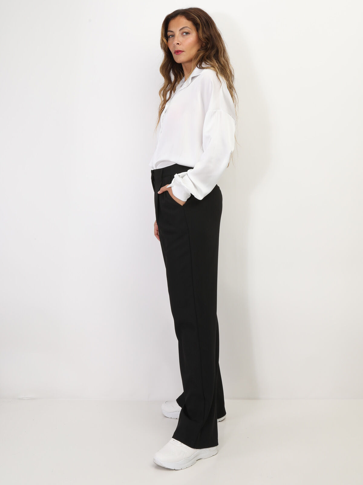 Pantalon de costume large- Noir