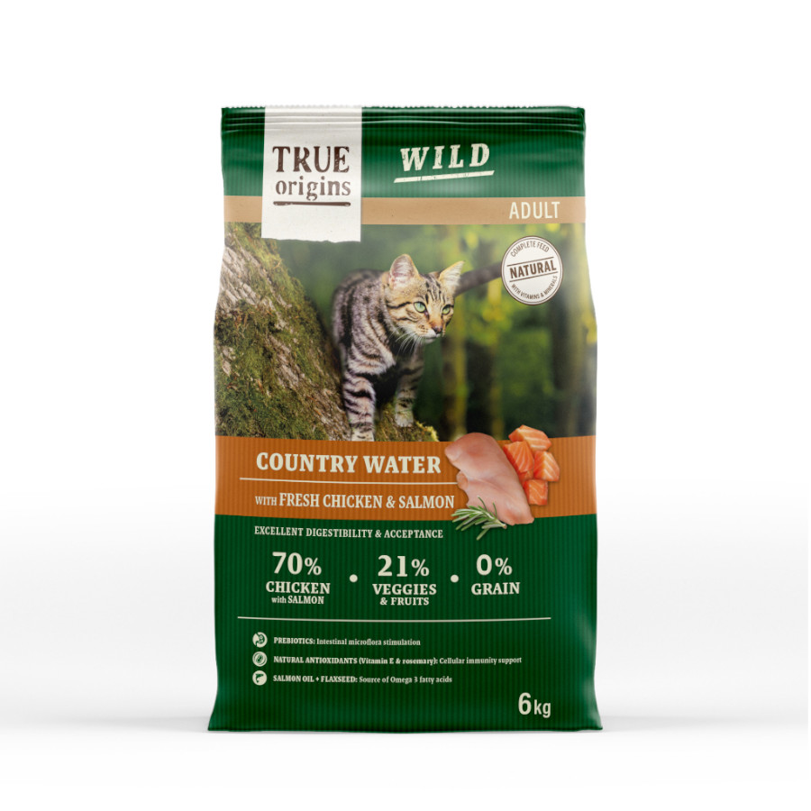 Ração True Origins Wild para Gatos Adultos com Frango e Salmão