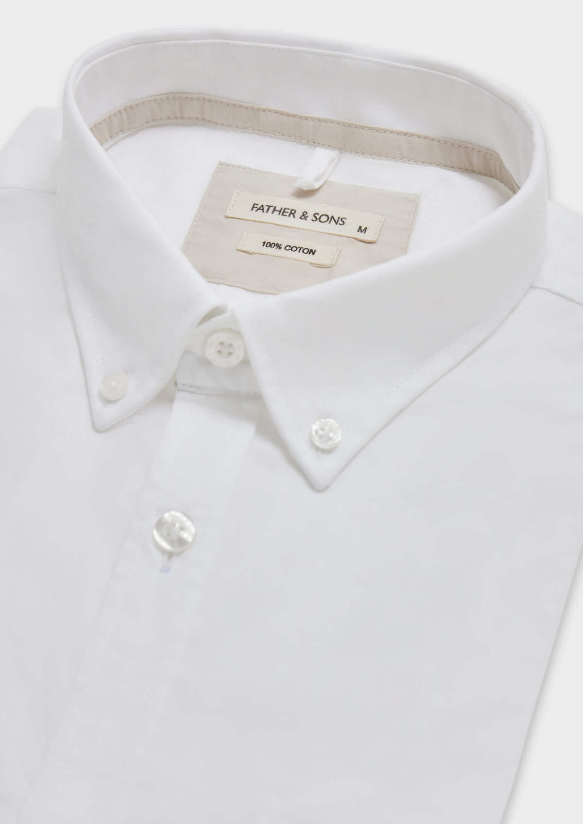 Chemise sport Slim en coton oxford uni blanc