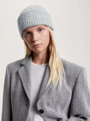 Conjunto de presente com gorro e faixa de cabelo com monograma TH