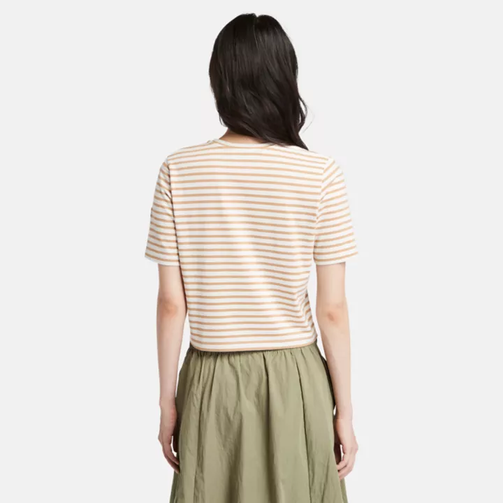 T-shirt Baby à rayures pour femme en jaune