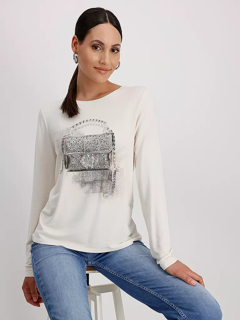 MONARI Langarmshirt creme