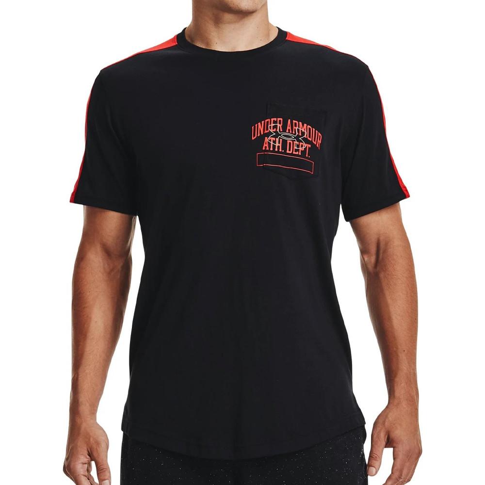 Under Armour T-shirt Noir Homme Under Armour Athletic Dept Pocket