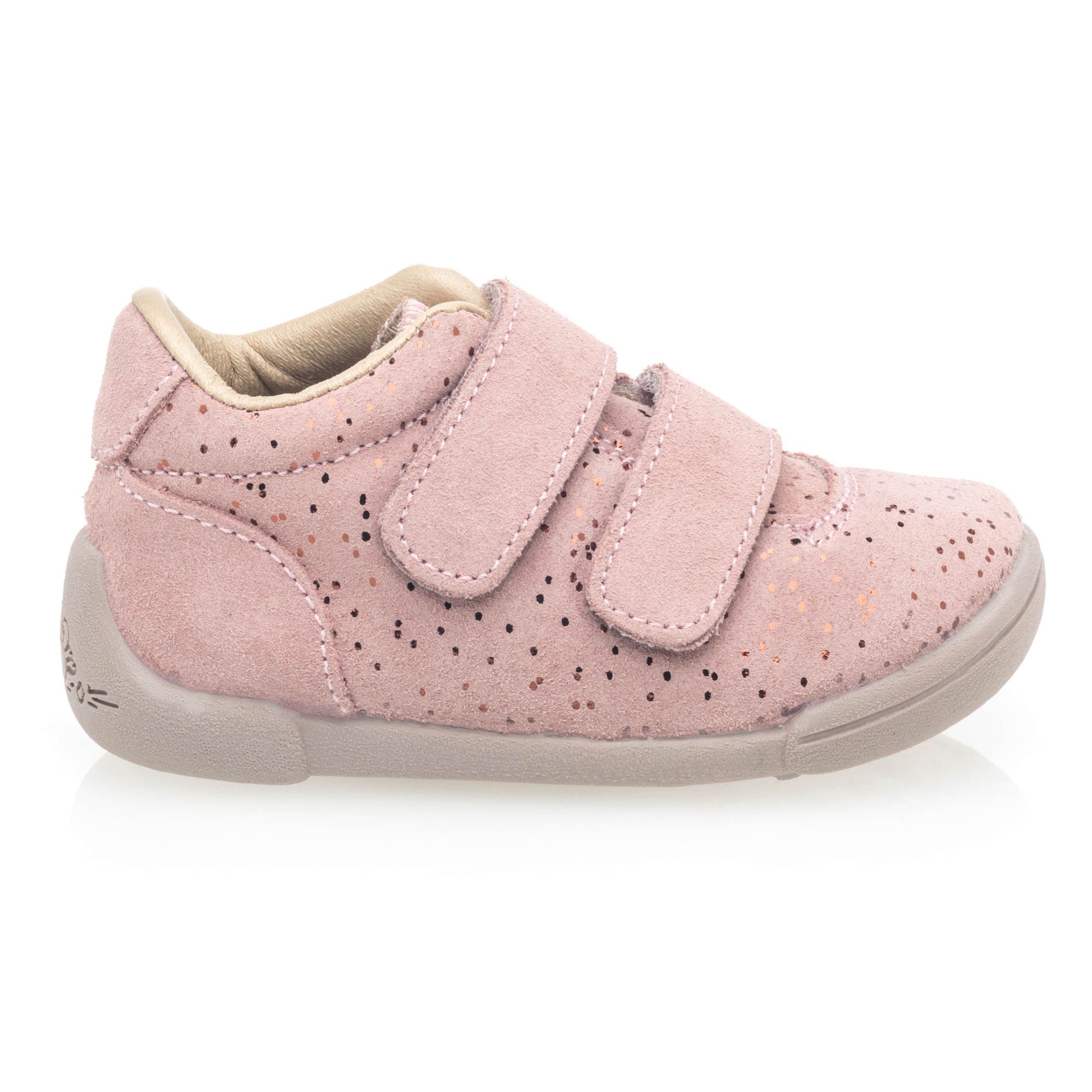 Baskets hautes Bébé fille en cuir rose
