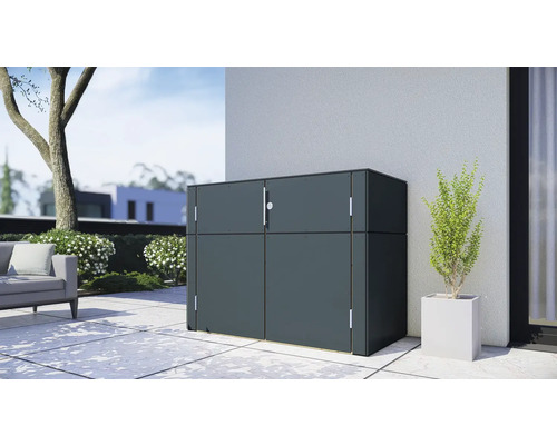Tuinkast Bertilo HPL dressoir 155 x 75 x 116 cm antraciet