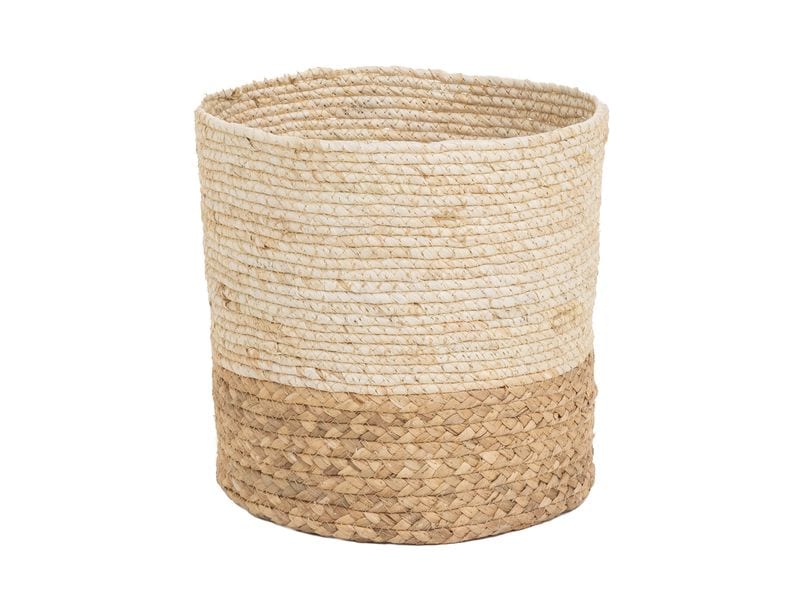COCON Aufbewahrungskorb Beige/Braun, 29 x 25 cm Geflochtener Behälter
