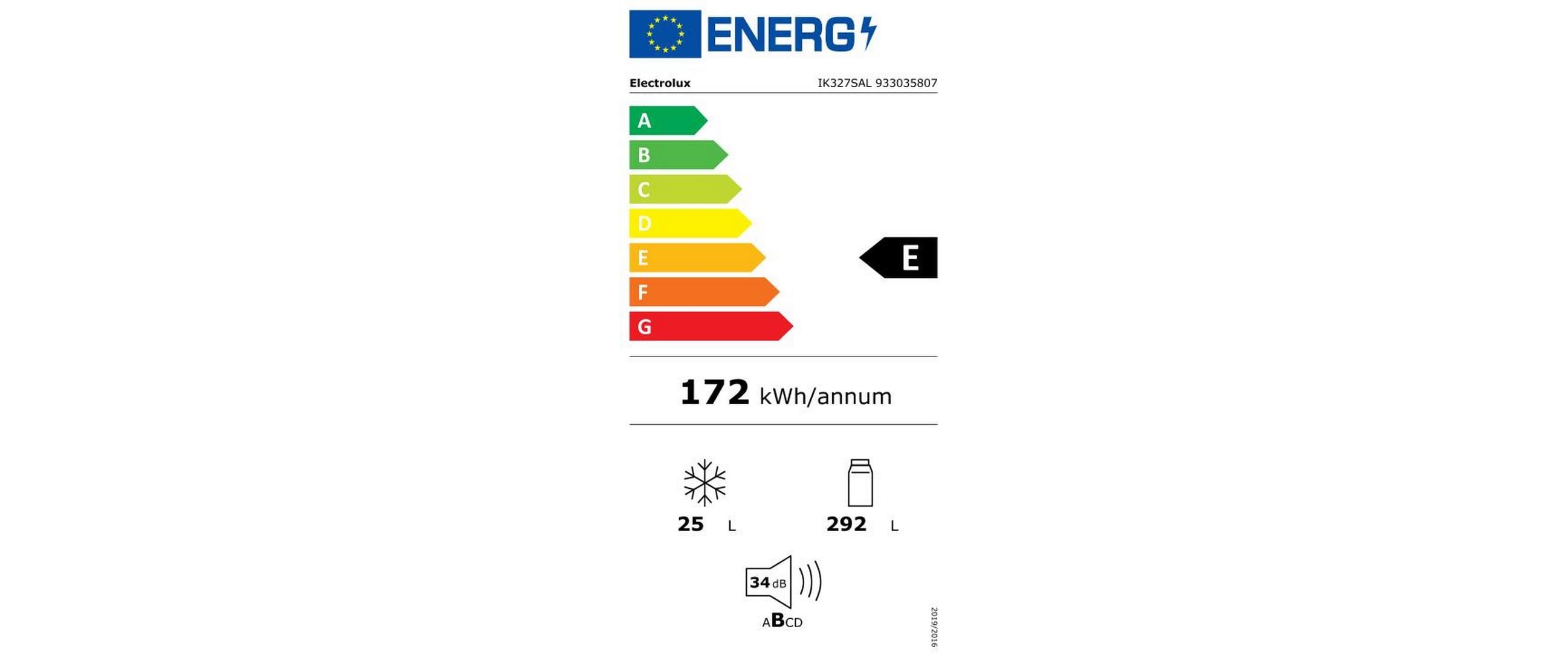 Einbaukühlschrank IK327SAL Links/Wechselbar<br>Moderner Einbaukühlschrank mit energiesparender Technik, LED-Innenbeleuchtung und flexiblen Ablagemöglichkeiten
