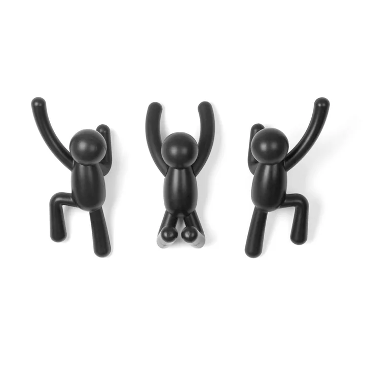 Umbra - Buddy Wandhaken 3er-Set, schwarz
