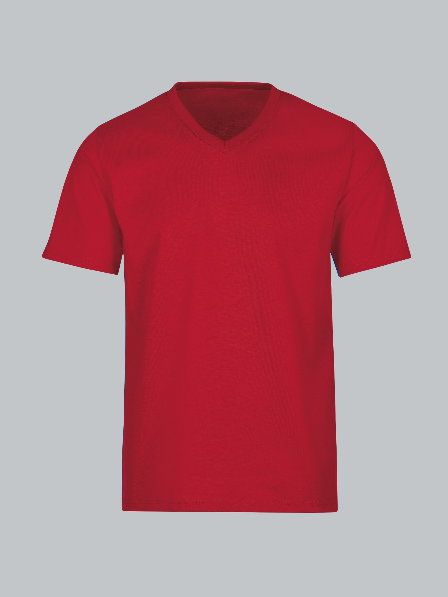 V-Shirt DELUXE Baumwolle Kirsch