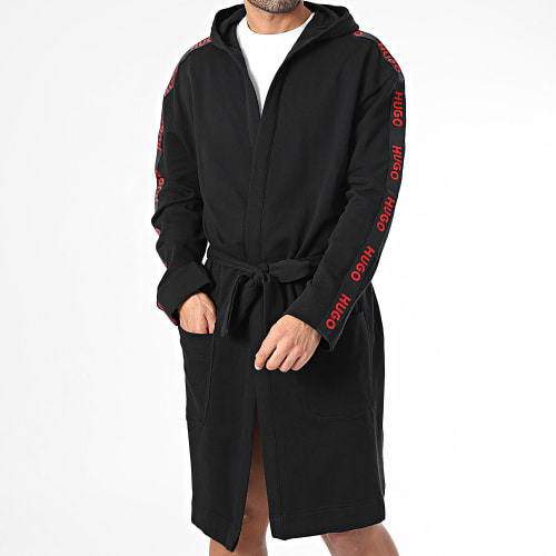Peignoir Capuche A Bandes Sporty Logo 50509837 Noir