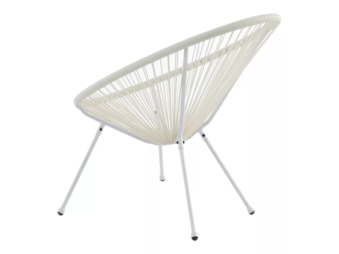 Lot de 2 fauteuils de jardin en fils de résine tressés - Blanc - ALIOS III de MYLIA