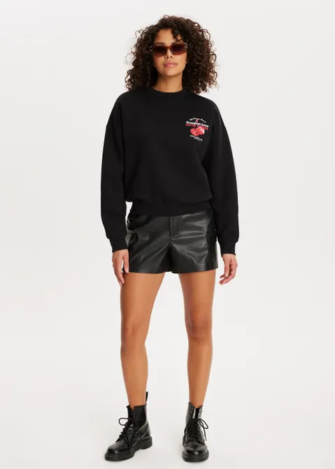 Sweater cherry bomb zwart (ZWART)