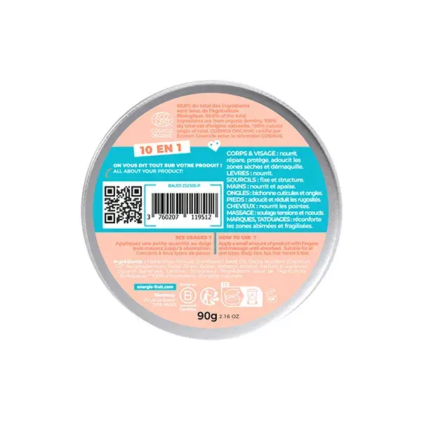 Bálsamo Milagroso Energie Fruit 10 em 1 Orgânico para Corpo e Rosto 100ml