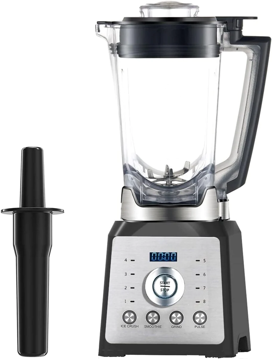 Blender Mixeur électrique Smoothie de 2L 2000W gris noir Vendos85