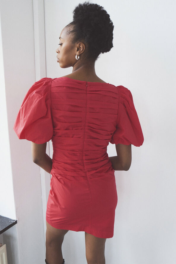 Designers Remix Sandrine Puff Dress Scarlet red