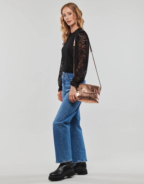 Pieces - PCOLLINE LS LACE TOP NOOS BC - Noir