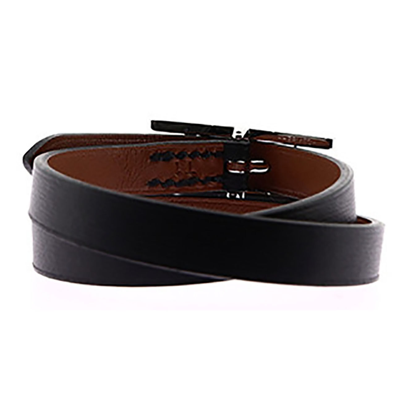 Hermès Bracelet double tour Behapi en Cuir noir - Neuf sans étiquette