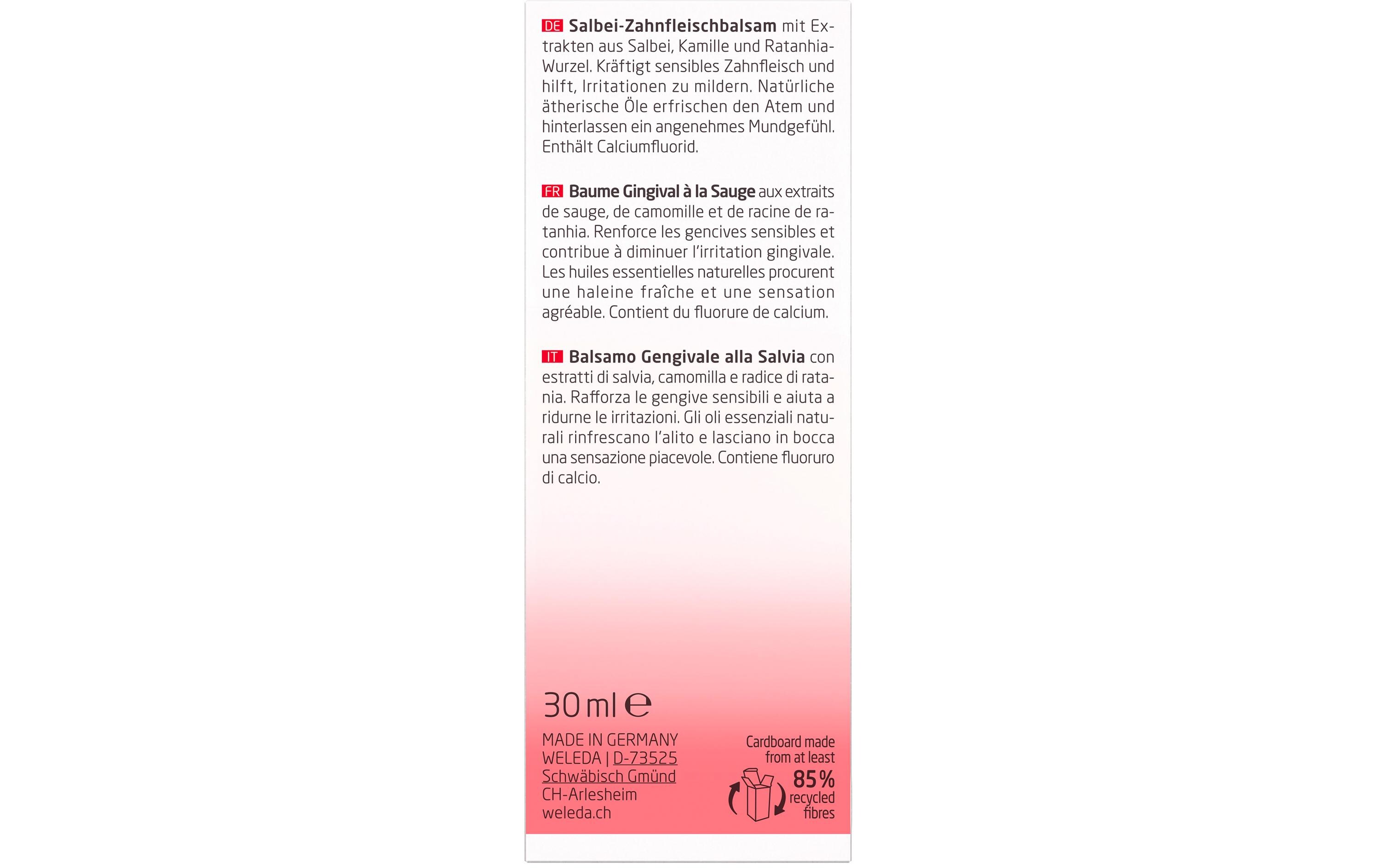 Zahnfleischbalsam Salbei 30 mlNatürliche Zahnpasta kräftigt empfindliches Zahnfleisch