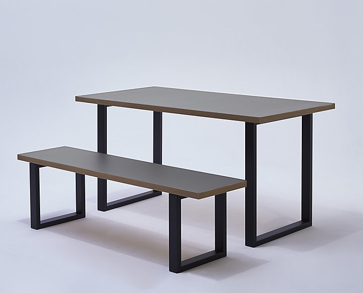 Pied de table rectangle Mottez H. 71 x l. 59 cm métal noir