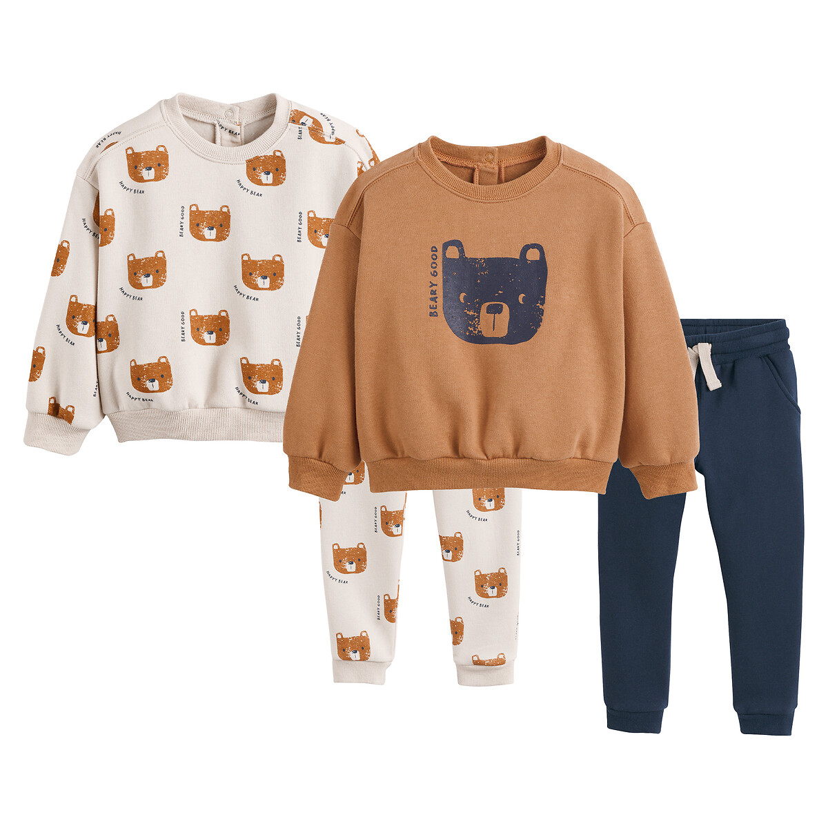 COLEÇÃO LA REDOUTE<br>Conjunto de 2 peças em flanela com estampa de urso