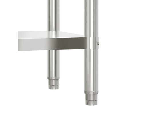 VIDAXL - Mobilier de cuisine Table de travail de cuisine avec dosseret 110x55x93 cm inox