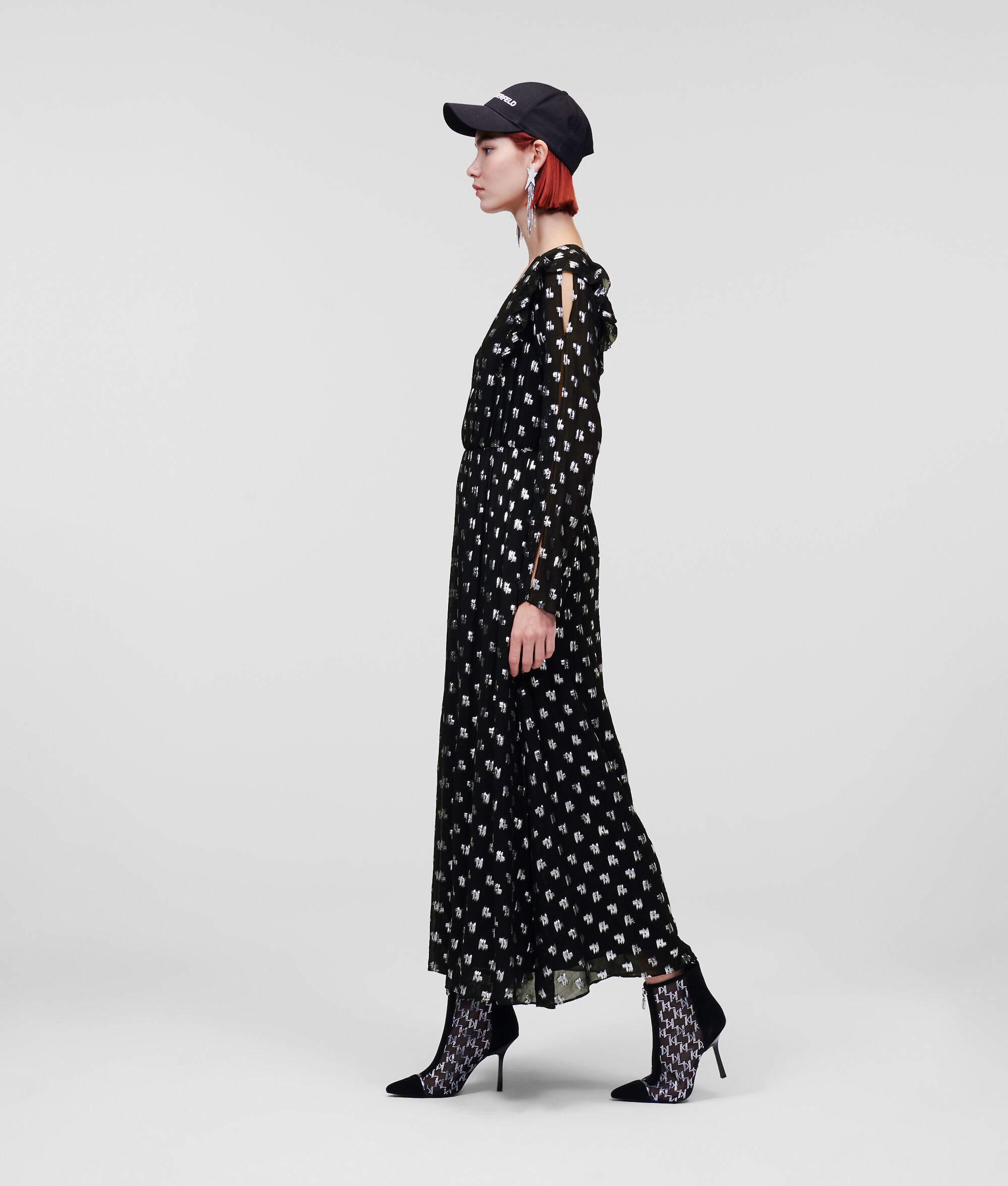 ROBE KL MONOGRAM MÉTALLISÉE