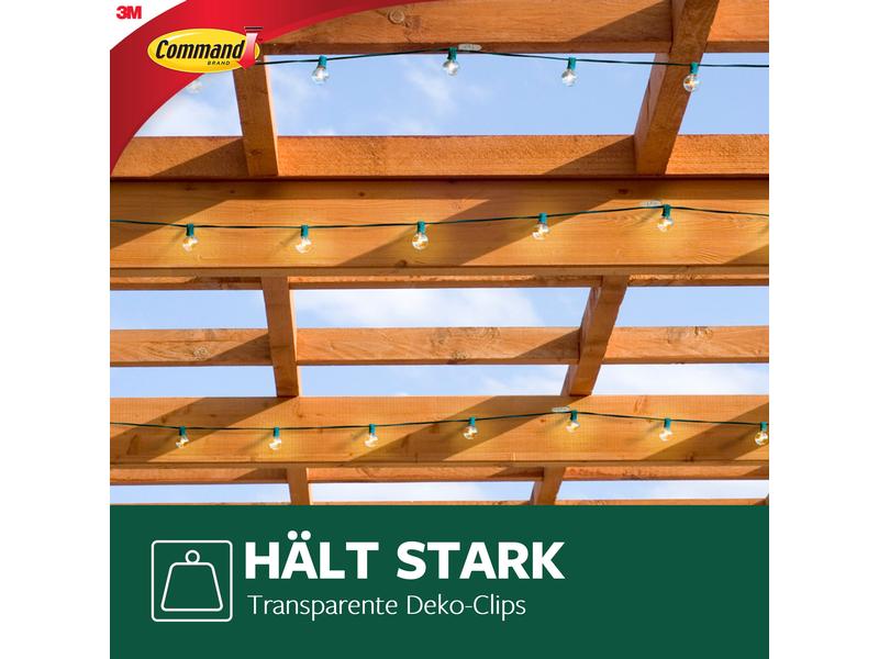 Command Haken Command Outdoor Transparent, 8 Haken Klebehaken