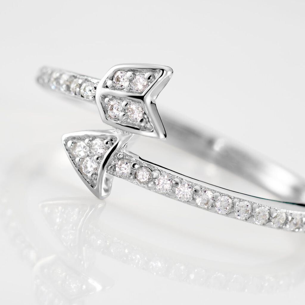 Bague Argent Blanc Caolan Oxydes De Zirconium