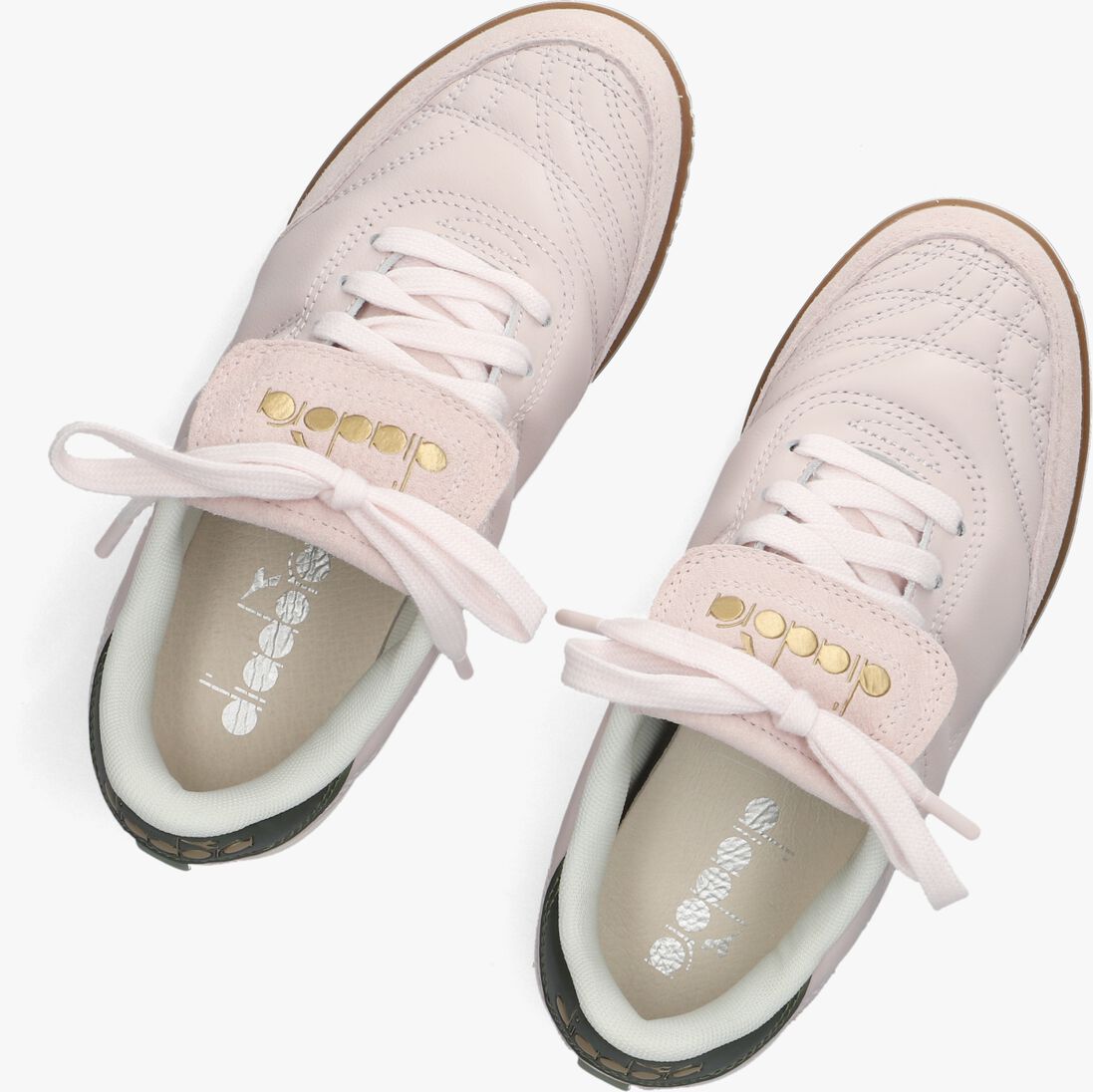 roze diadora lage sneakers gold indoor