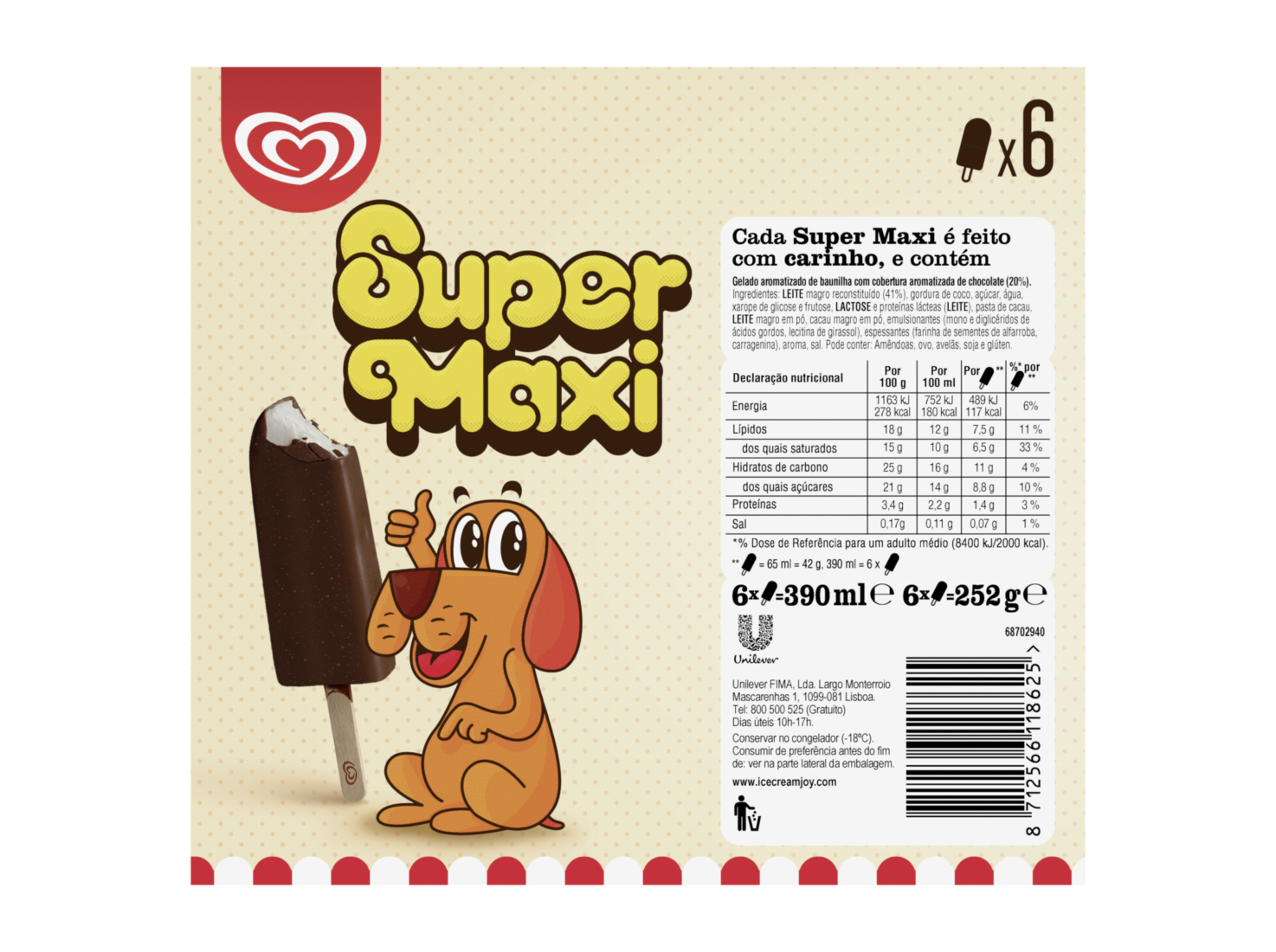 GELADO OLÁ MULTIPACK KIDS SUPER MAXI 390ML