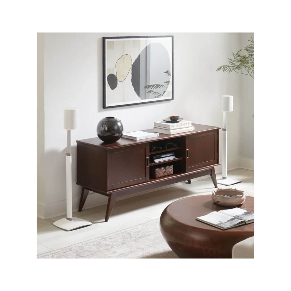 SANUS Gulvstativ Justerbart for Sonos ERA 100 Par Hvit