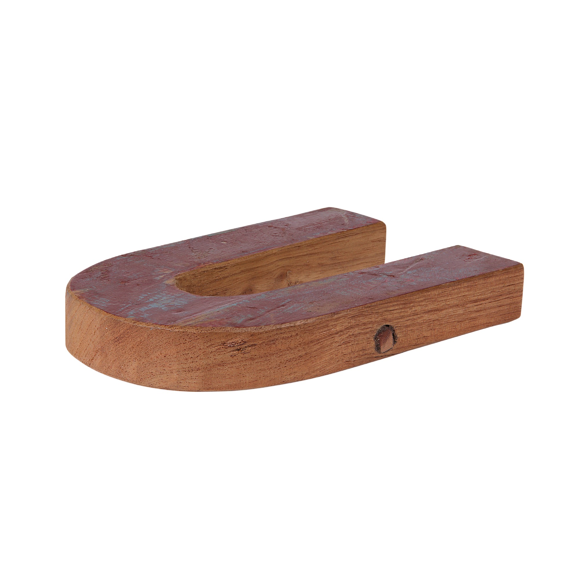 Holzbuchstabe 'U', mehrfarbig, T 2,5 cm, B 13 cm, H 19 cm von fischer's lagerhaus