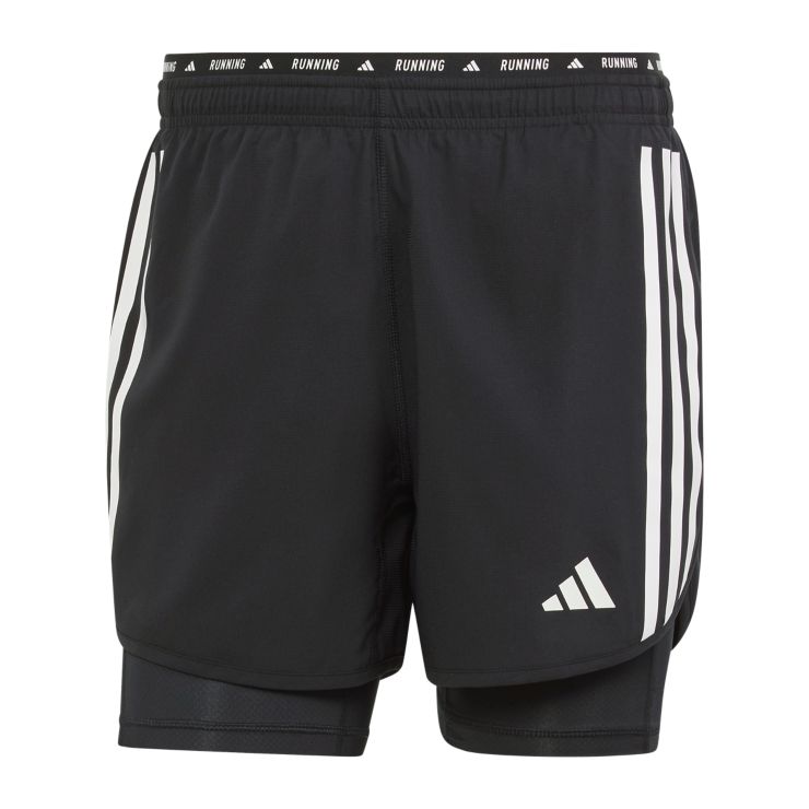 AdidasOwn the Run 3-Stripes 2in1 Shorts - schwarz