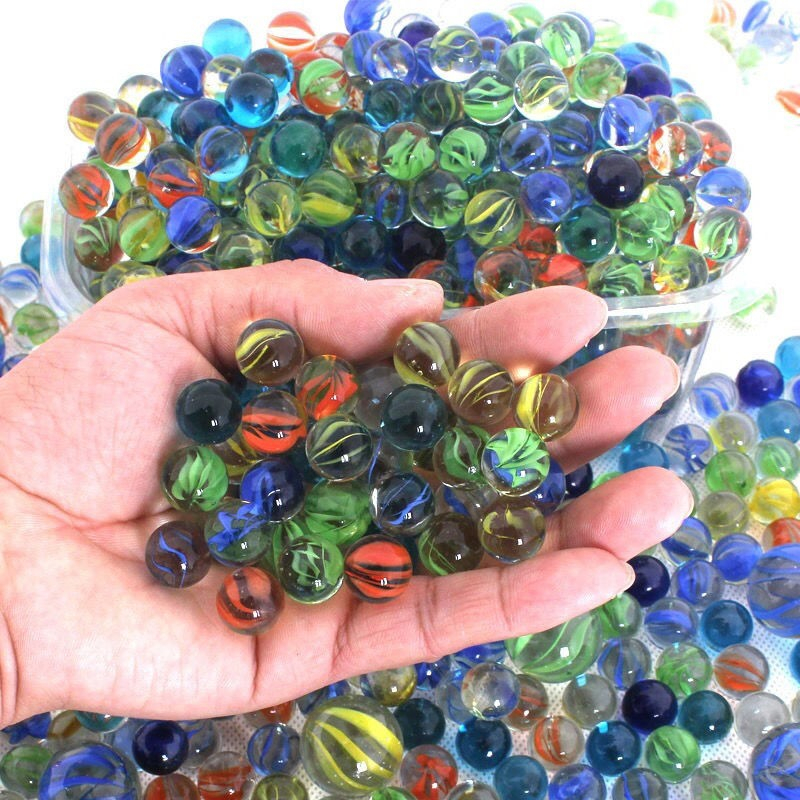 (50er Set) Glas Kugel Marble Murmel - Bunt