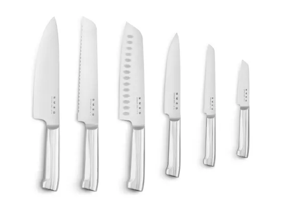 Bloc de 6 couteaux inox Crème