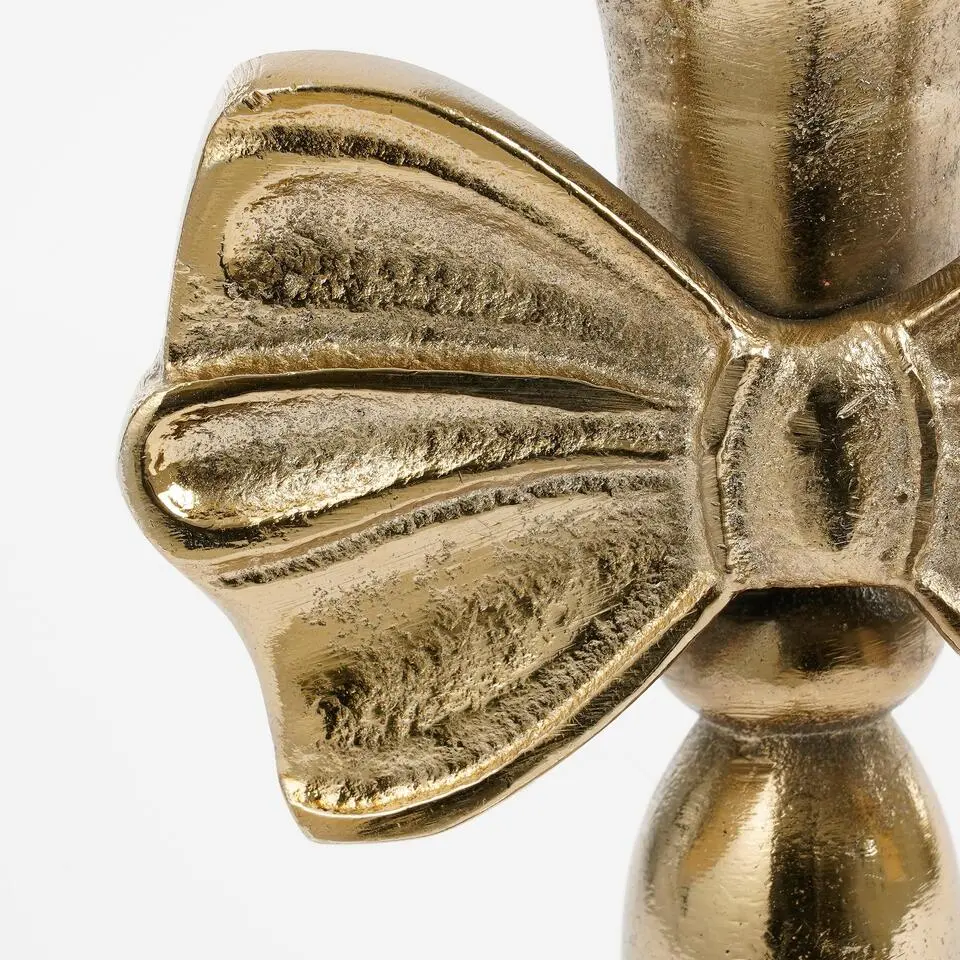 Mica Decorations Kandelaar - L11 x B8 x H20 cm - Aluminium - Goud