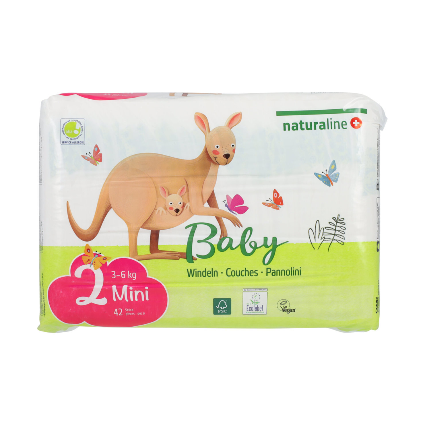 Naturaline Baby Mini Grösse 2, 3-6kg, 42 Stück